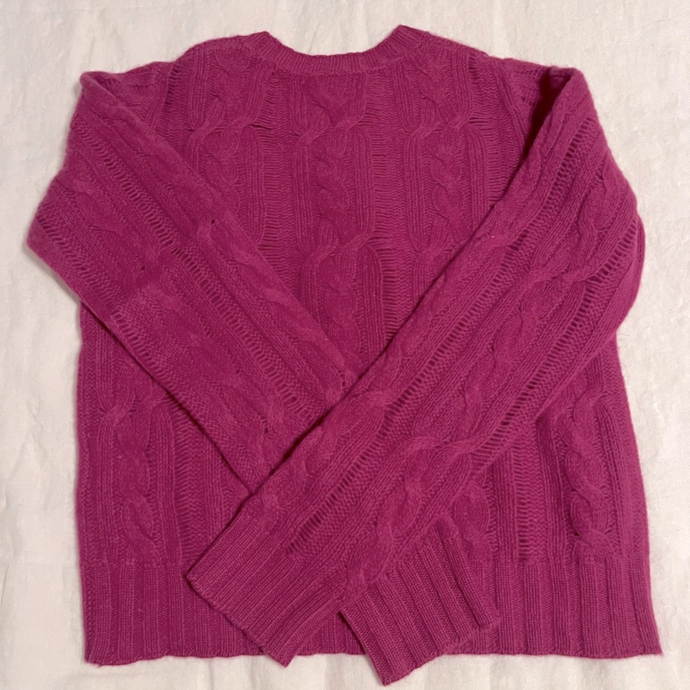 NWT Naadam Open Cable Crewneck Sweater XS $345